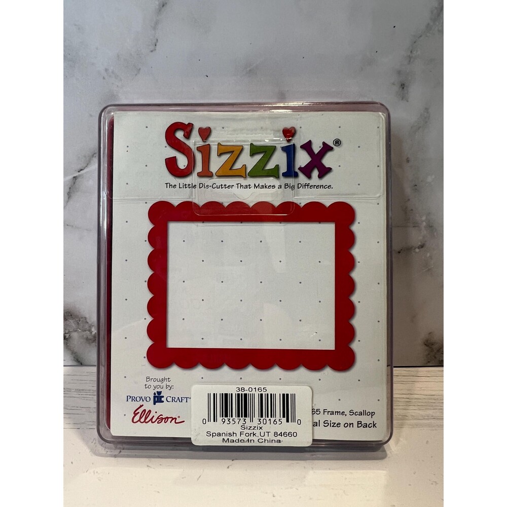 Sizzix Scallop Frame Die 38-0165 Provo Craft Ellison Scrapbook Card Making Die